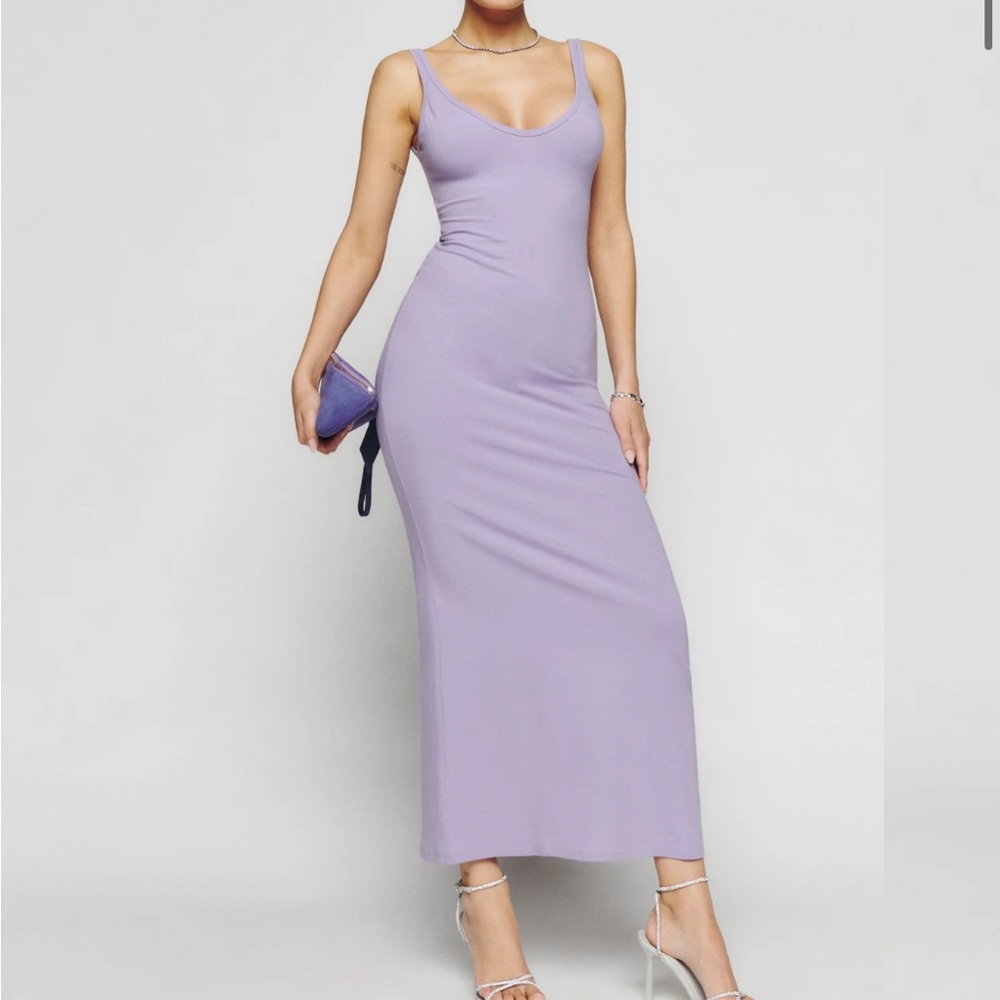 Reformation Tyra Knit Maxi Tank Dress in Aura (Lilac/Lavender/Purple) Sz M